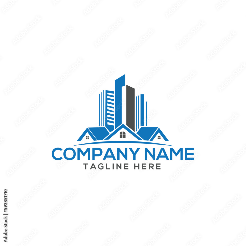 house building logo design free template 