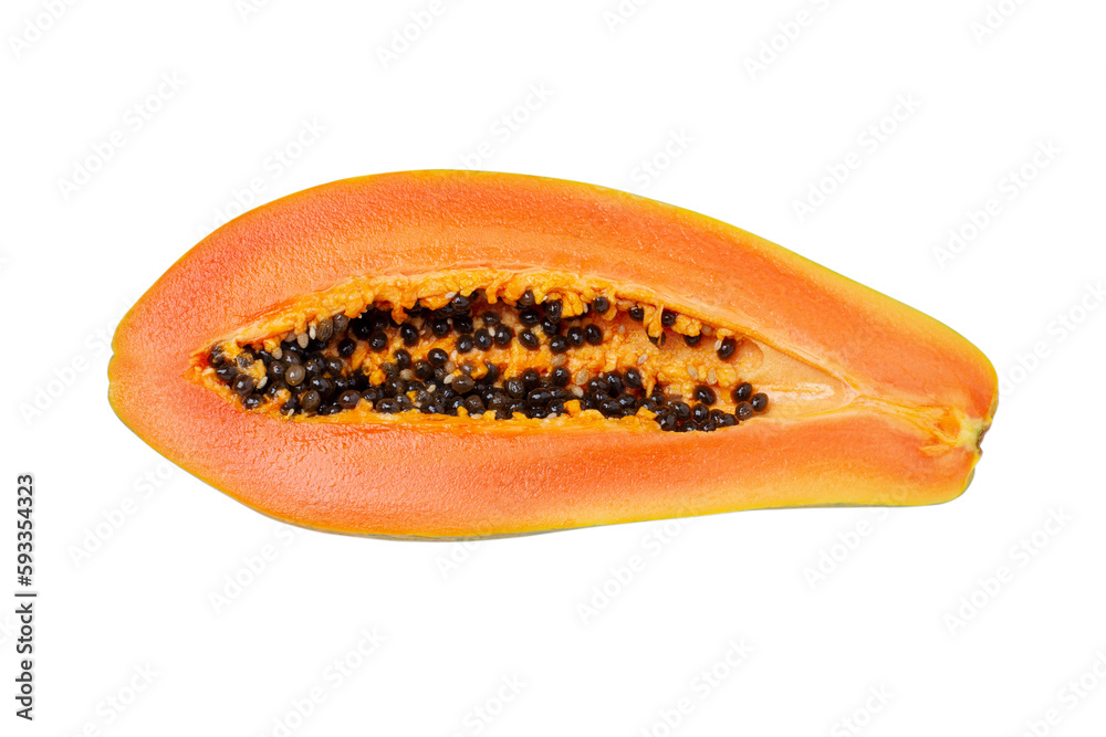 papaya cut into a blank background. PNG papaya cut into a blank background. PNG