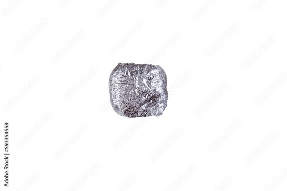 Macro mineral stone not polished diamond, on a white background, isolated on a transparent background close up