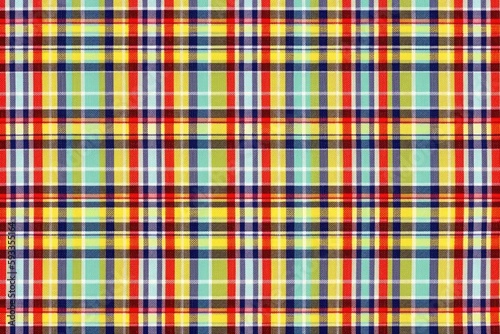 The color and texture of plaid fabric. Generative AI