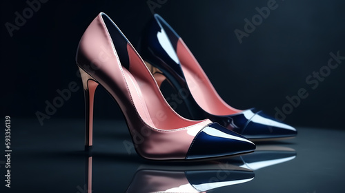 High heels women`s shoes. Ai generated