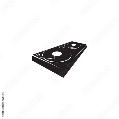 dj musical instrument on white background