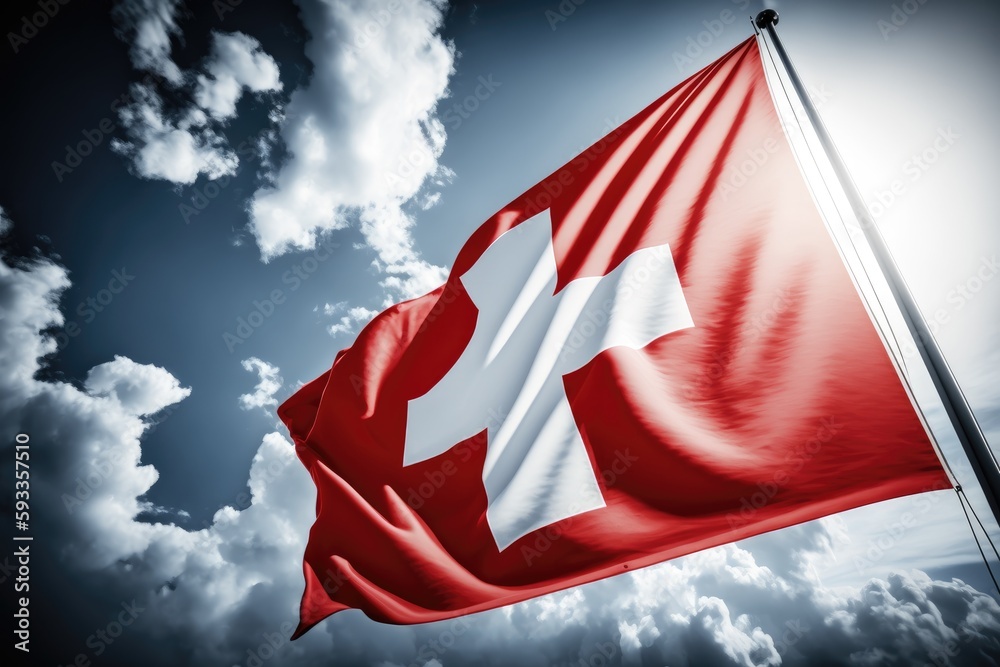 Swiss Flag Waving In The Wind Stock Illustration Adobe Stock Swiss Flag Waving In The Wind Stock Illustration Adobe Stock