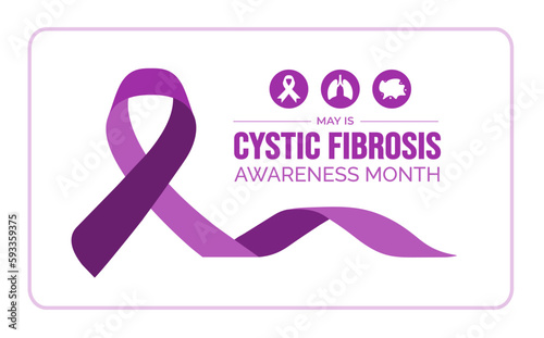 Cystic Fibrosis Awareness Month background or banner design template celebrated in may