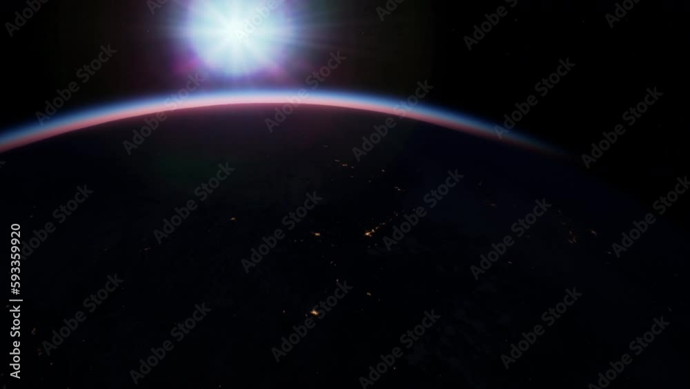 Planet earth globe view from space showing realistic earth surface Planet earth globe view from space showing realistic earth surface