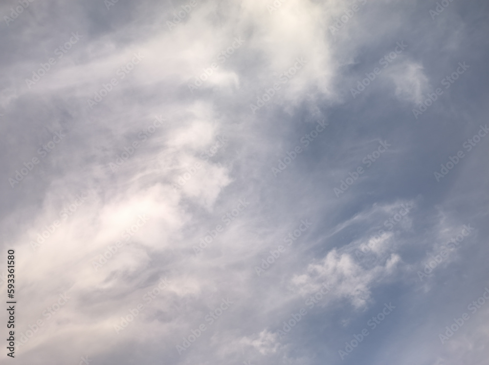 White clouds being illuminated at sunset