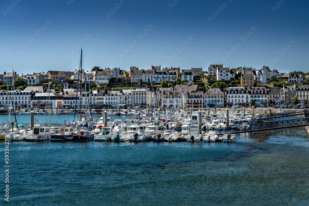 Boats in The Harbor of City Audierne At The Finistere Atlantic Coast In Brittany, France