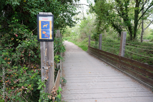 path in the park, sign