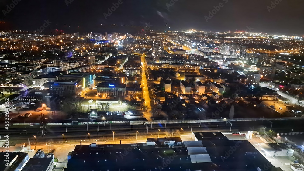 Obraz premium Panorama of Gdansk, view from the top of Olivia Tower