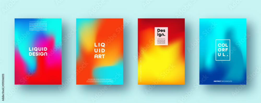 Colorful modern abstract backgrounds with neon red, green, blue, purple, yellow and pink gradient. Dynamic color flow poster, banner. Vector illustration. Colorful modern abstract backgrounds with neon red, green, blue, purple, yellow and pink gradient. Dynamic color flow poster, banner. Vector illustration.