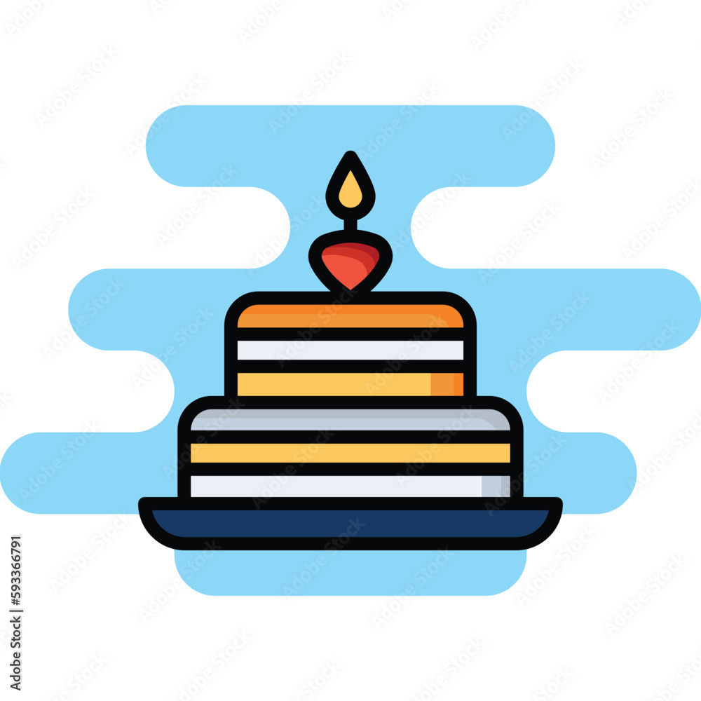 Cake icons. Vector Design Stock illustration. Cake icons. Vector Design Stock illustration.