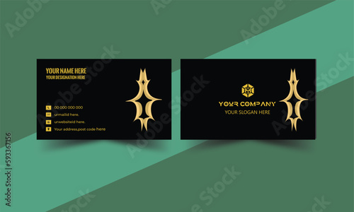 Excellent Luxury business card, Elegant business card, Vector business card and template, Clean and simple layout, Personal use business card. Futuristic modern business card, Double sided business.