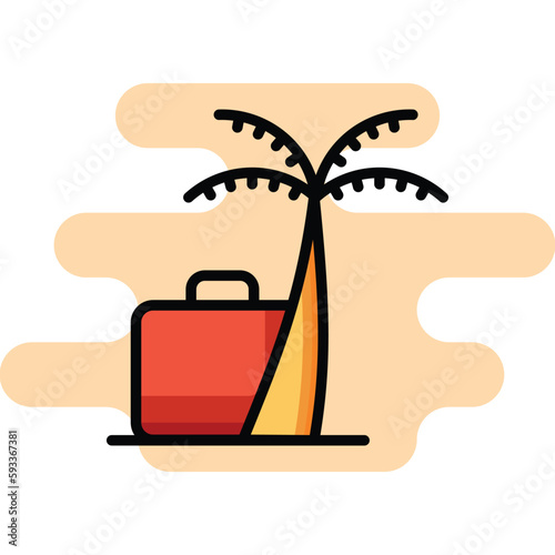 Honeymoon icons. Vector Design Stock illustration.