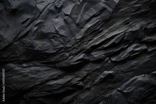 Dark black grey rock wall background, rock texture , black rock background