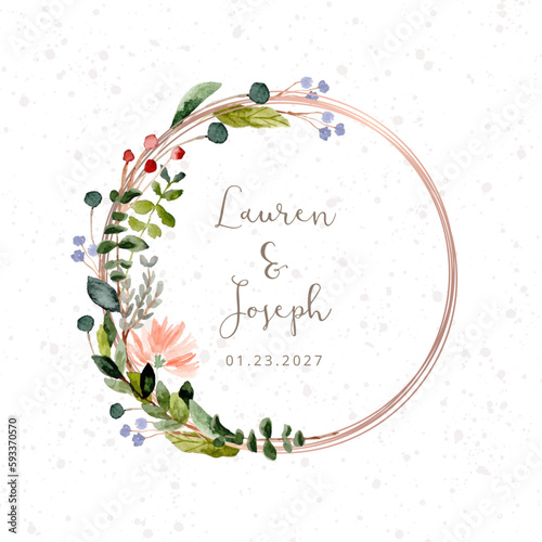 wildflower watercolor wreath