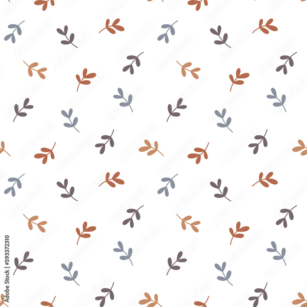 Cute hand drawn autumn leaves seamless vector pattern. Scandinavian vintage style design. Seasonal floral background for apparel, fabric, wallpaper, textile, packaging, card, print, wrapping paper. Cute hand drawn autumn leaves seamless vector pattern. Scandinavian vintage style design. Seasonal floral background for apparel, fabric, wallpaper, textile, packaging, card, print, wrapping paper.