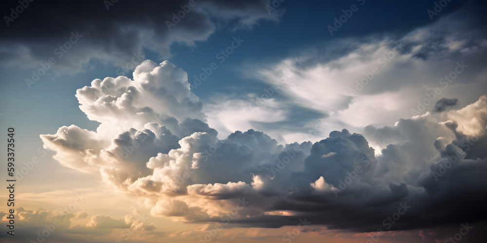 dramatic skyline with beautiful clouds