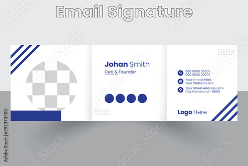 Email signature template, email signature template generator,  Modern and minimalist email signature or email footer template 