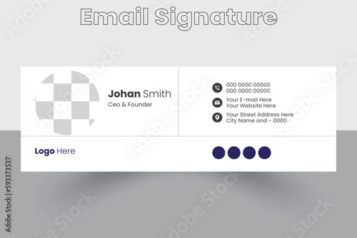 Email signature template, email signature template generator,  Modern and minimalist email signature or email footer template 
