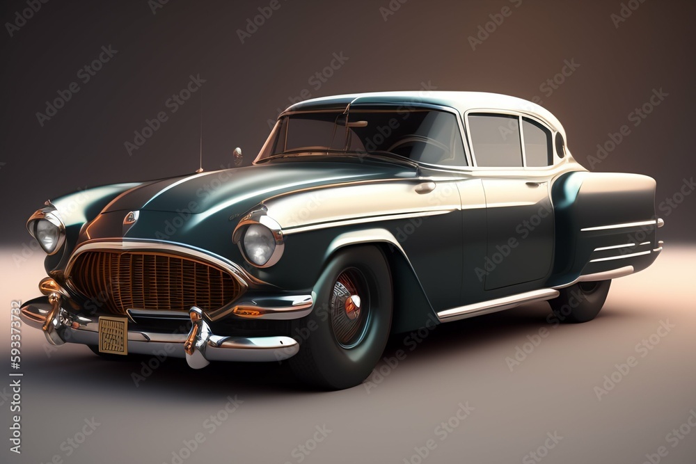 vintage car isolated