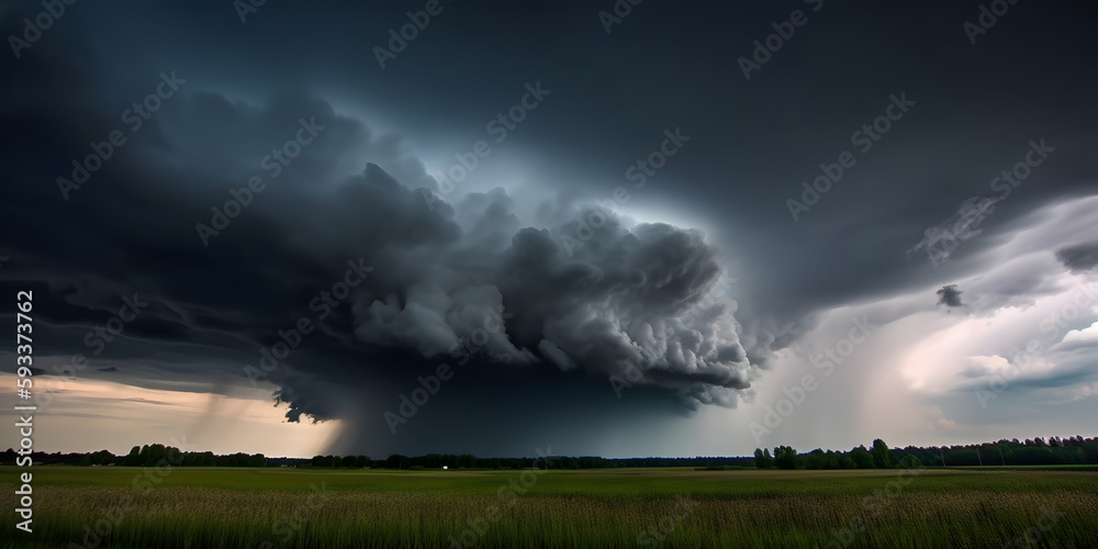 dramatic stormy skies