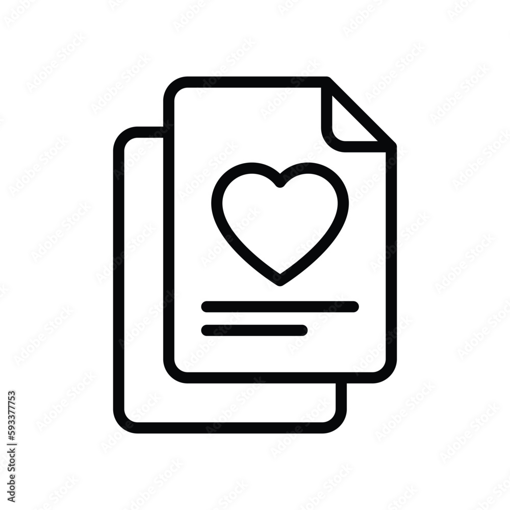 Love Document icons. Vector Design Stock illustration. Love Document icons. Vector Design Stock illustration.