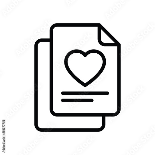 Love Document icons. Vector Design Stock illustration.