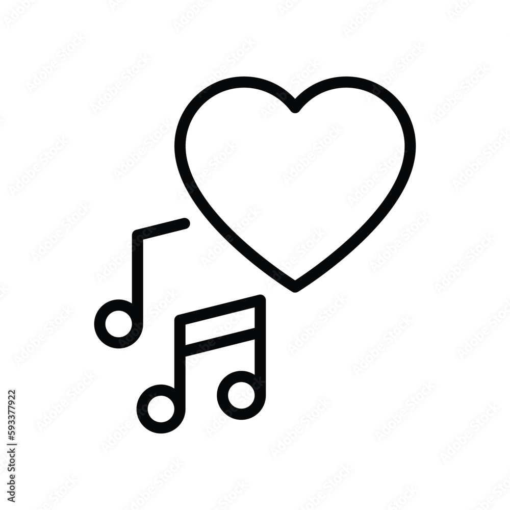 Love Song icons. Vector Design Stock illustration.