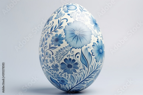 blue easter egg  AI-generated