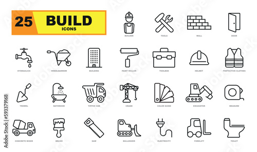 Build and construction vector icons. Perfect for a website.