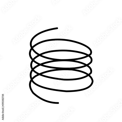 Metal spring coil