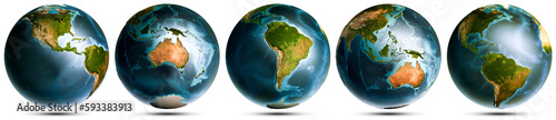 Planet Earth globe world set photo