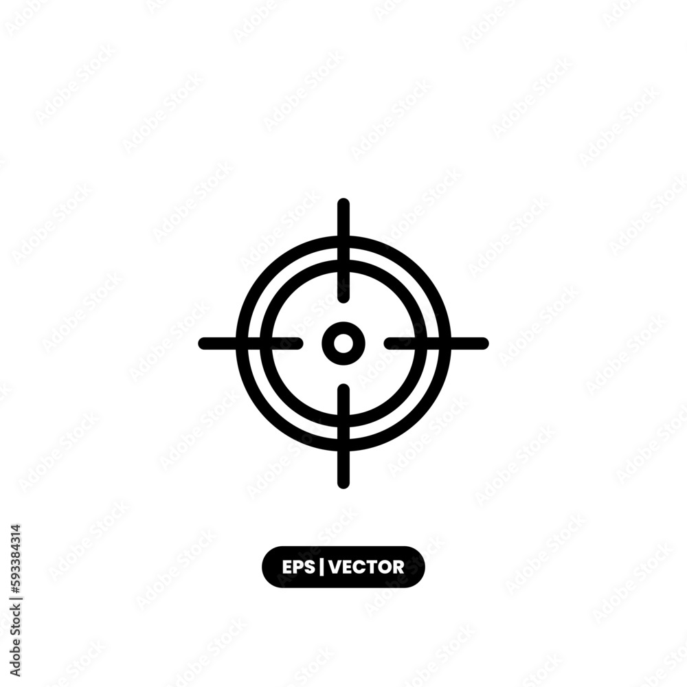 Target icon vector illustration logo template for many purpose. Isolated on white background. Target icon vector illustration logo template for many purpose. Isolated on white background.