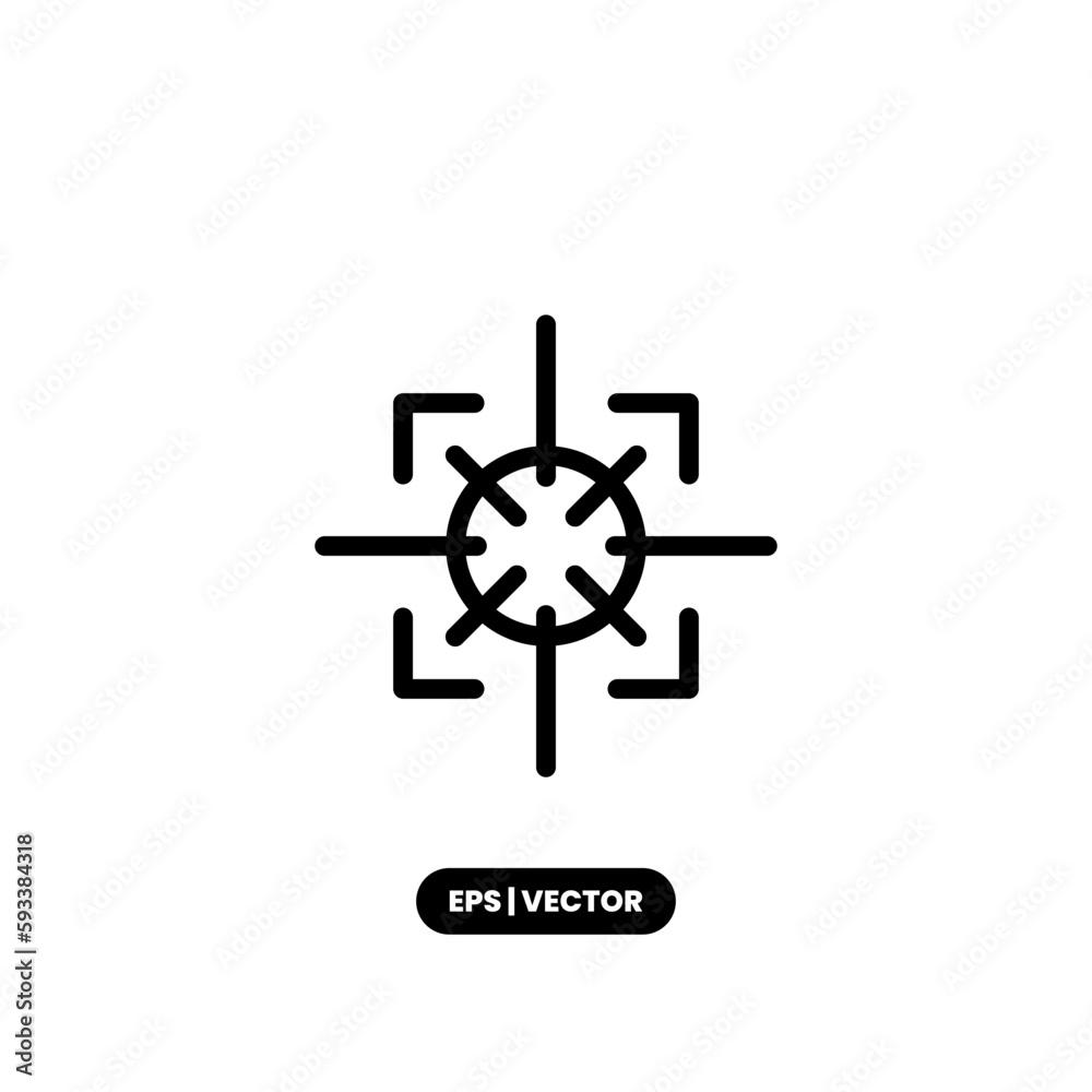 Target icon vector illustration logo template for many purpose. Isolated on white background. Target icon vector illustration logo template for many purpose. Isolated on white background.