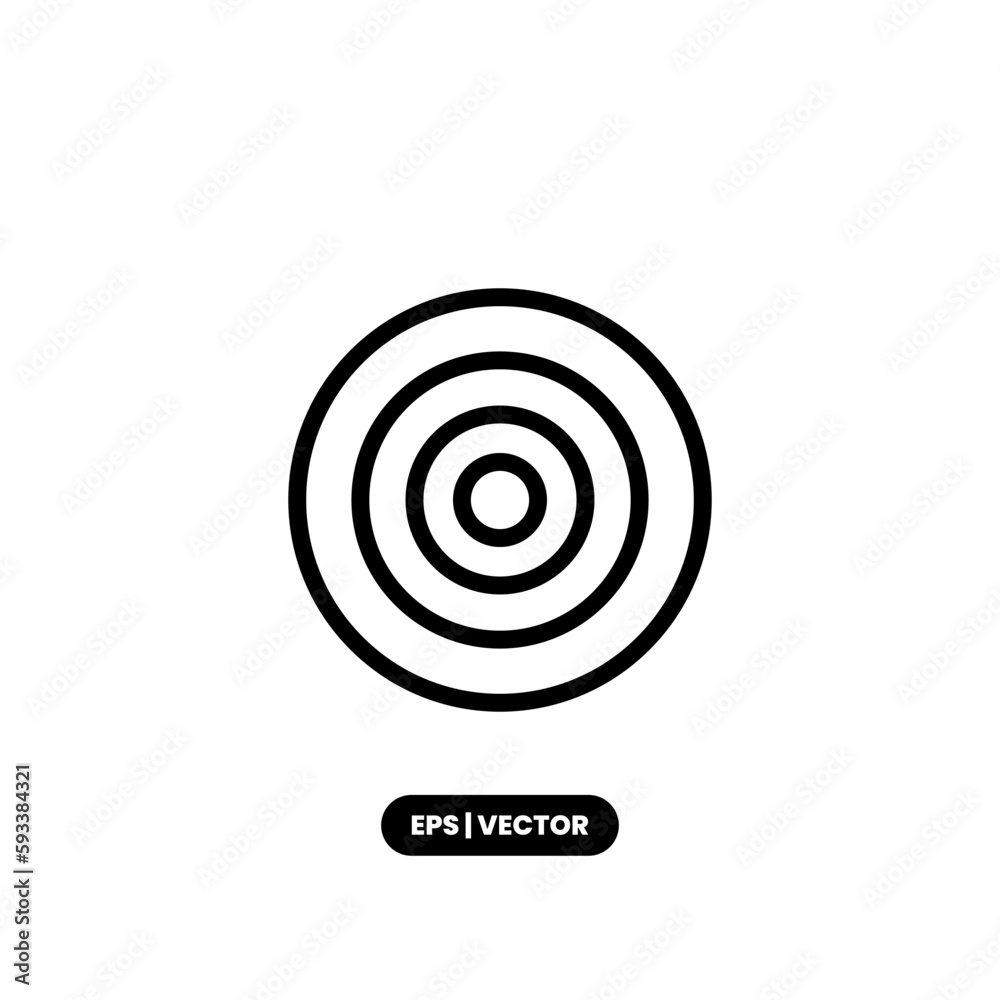 Target icon vector illustration logo template for many purpose. Isolated on white background.