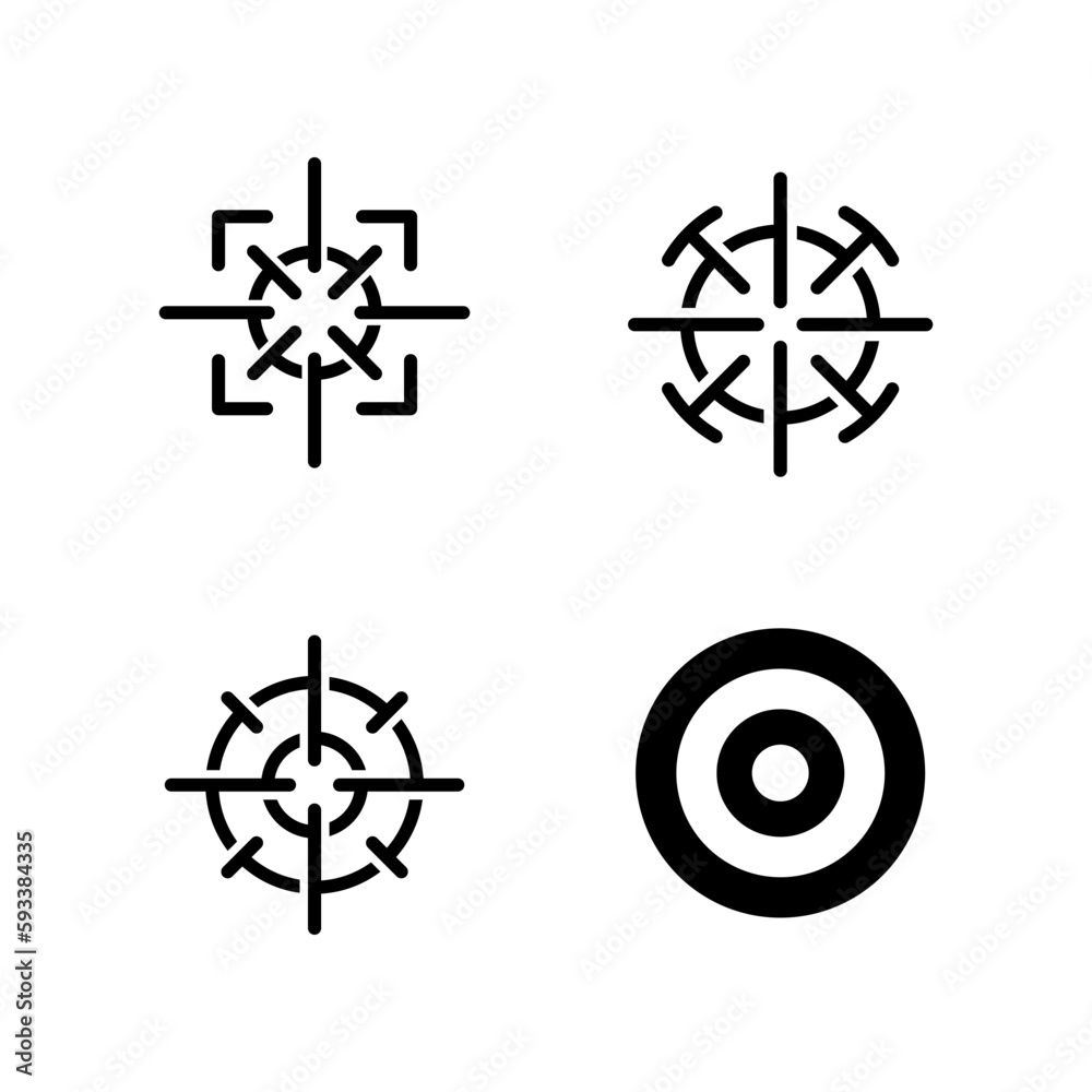 Target icon vector illustration logo template for many purpose. Isolated on white background. Target icon vector illustration logo template for many purpose. Isolated on white background.