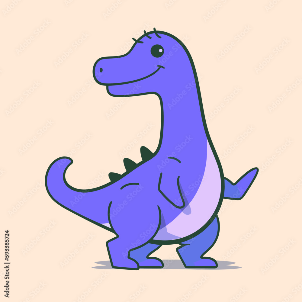 Cute Purple Pink Dinosaur