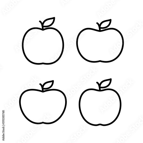 Apple icon vector illustration. Apple sign and symbols for web design.