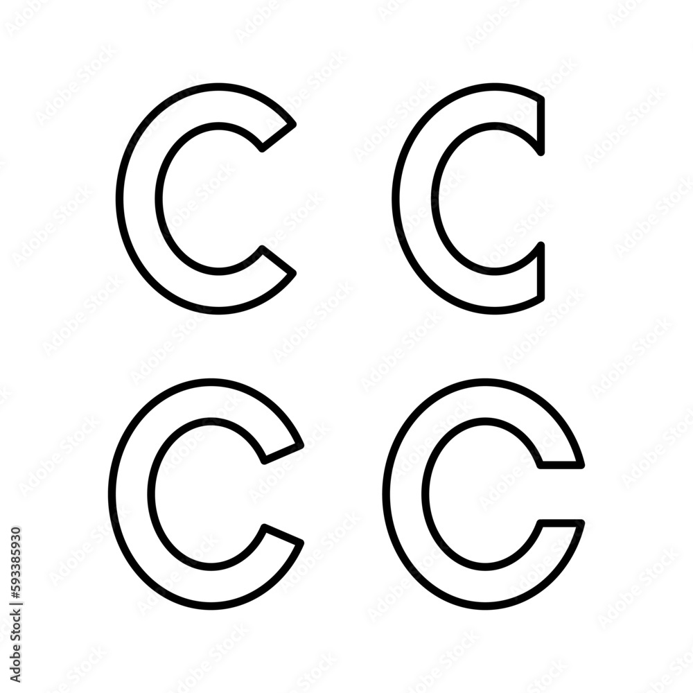 Copyright icon vector illustration. copyright sign and symbol Copyright icon vector illustration. copyright sign and symbol