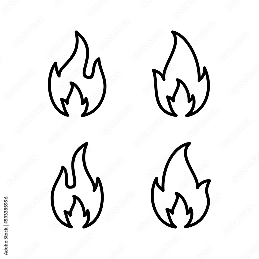 Fototapeta premium Fire icon vector illustration. fire sign and symbol