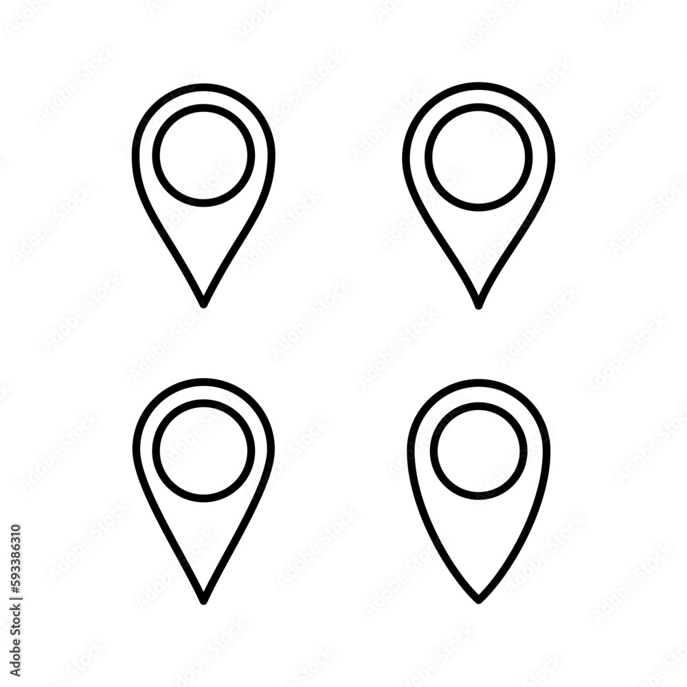 Pin icon vector illustration. Location sign and symbol. destination icon. map pin Pin icon vector illustration. Location sign and symbol. destination icon. map pin