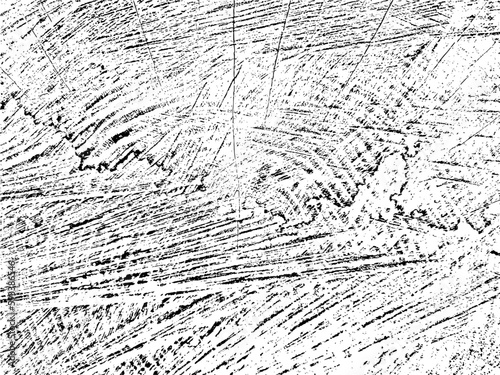 Organic grunge texture of old sawn tree with cracks. Monochrome vector background, unique natural pattern. Perfect for vintage, rustic and abstract designs