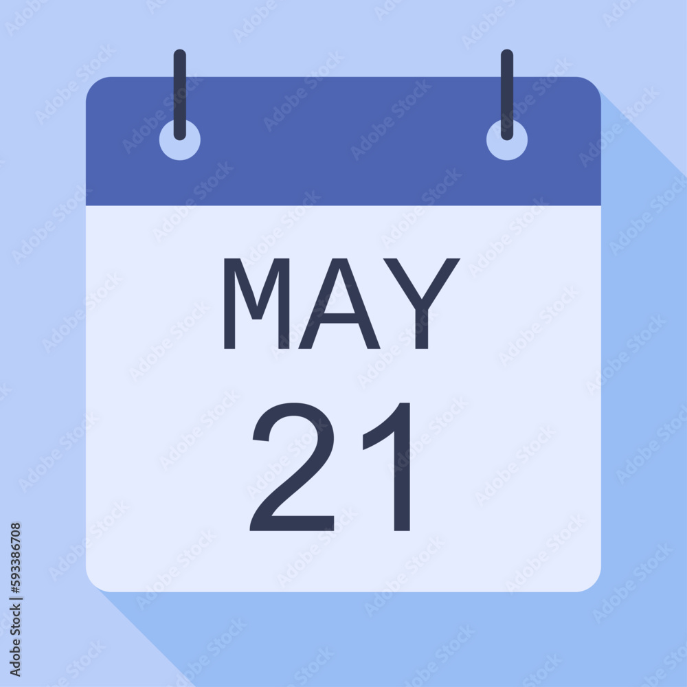 Fototapeta premium 21 May Calendar, Vector Calendar.