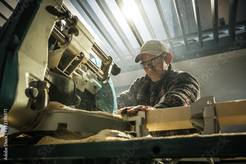 Table Saw Operated by Professional Woodworker