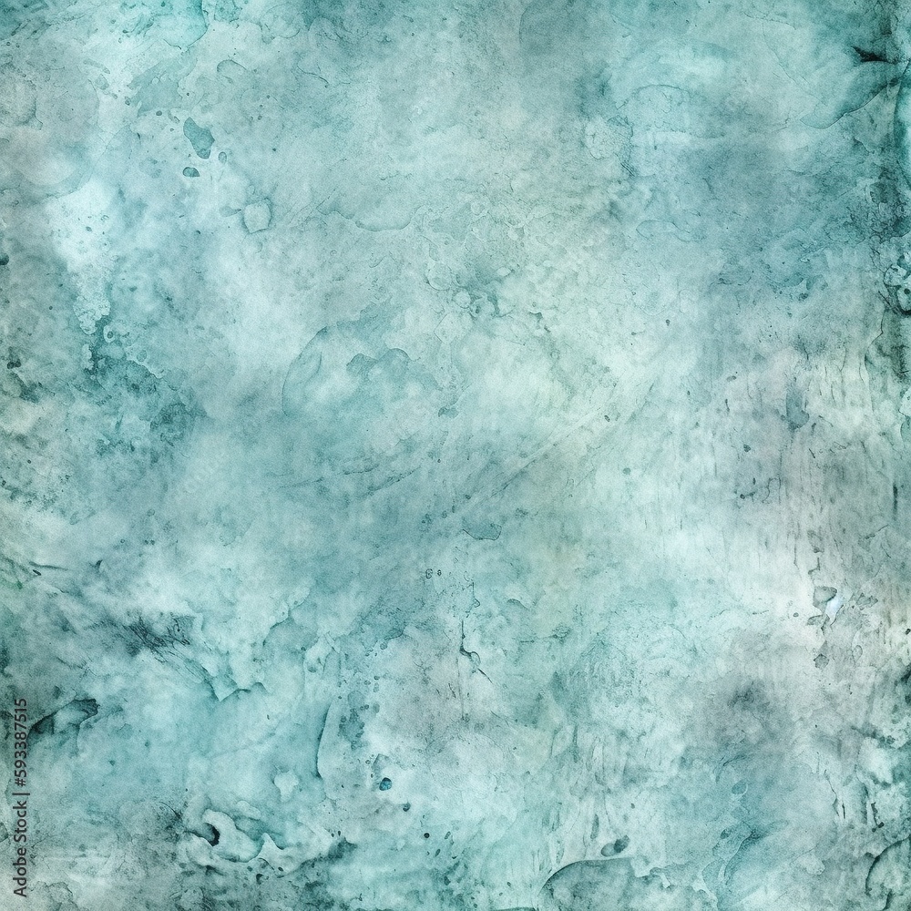 Cyan colored aged abstract paper background, AI generative grunge texture