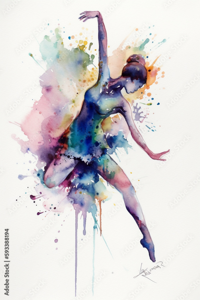 Fototapeta premium Dancer in watercolour