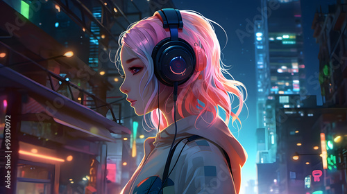 Anime Girl Cyberpunk