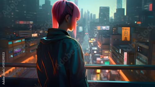 Anime Girl Cyberpunk