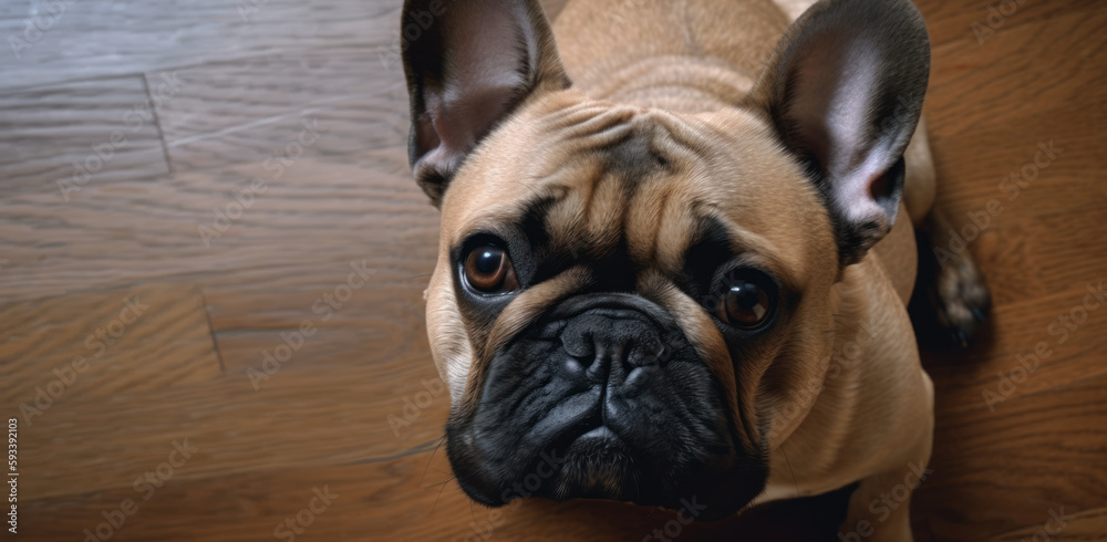 Meet the Adorable Frenchie with the Most Expressive Puppy Dog Eyes.  Generative AI. 