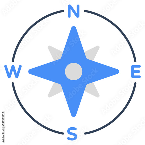 Fotografi Modern design icon of windrose
